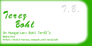 terez bohl business card